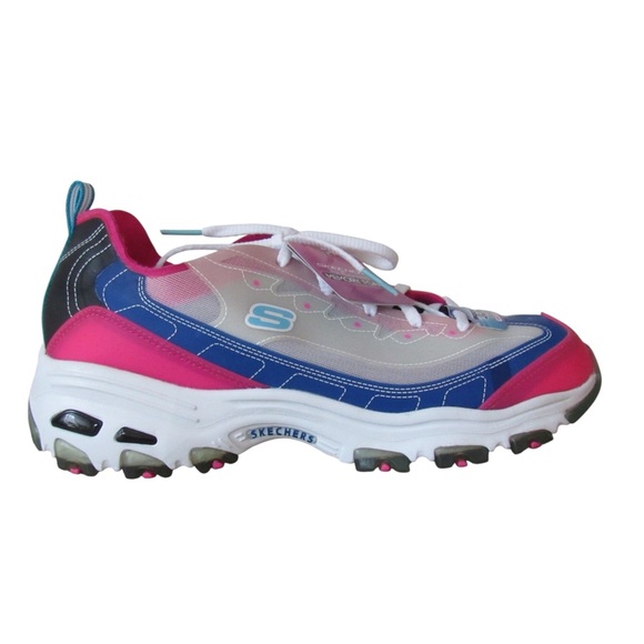 Skechers Shoes - Skechers Dlites Womens Sneakers 9.5 Gray Pink Air Cooled Memory Foam Insole